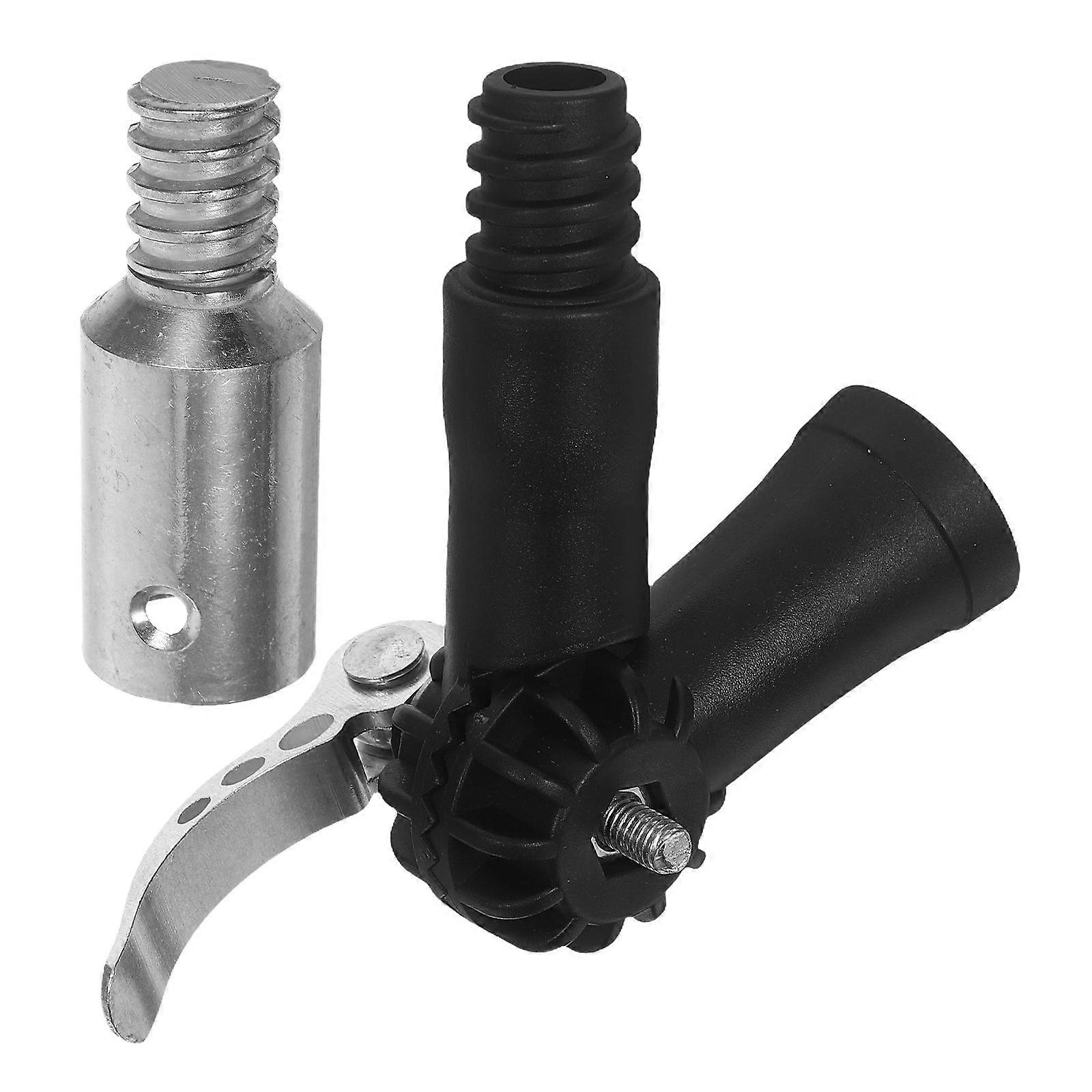Rotating Mop Adapter with Threaded Tip Sturdy Aluminum Alloy and Plastic Compatible with Broom Handles and Cleaning Tools for Flexible Corner Cleaning