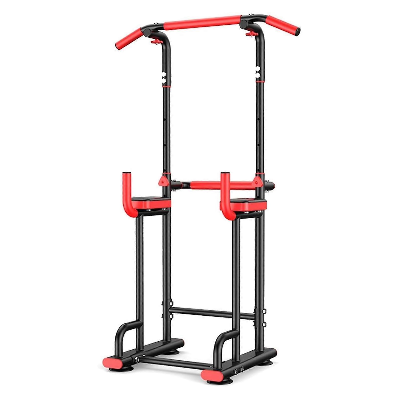 Pullup parallel bars station, pullup station, and multifunctional fitness equipment for home strength training, height adjustable up to 90 inches.