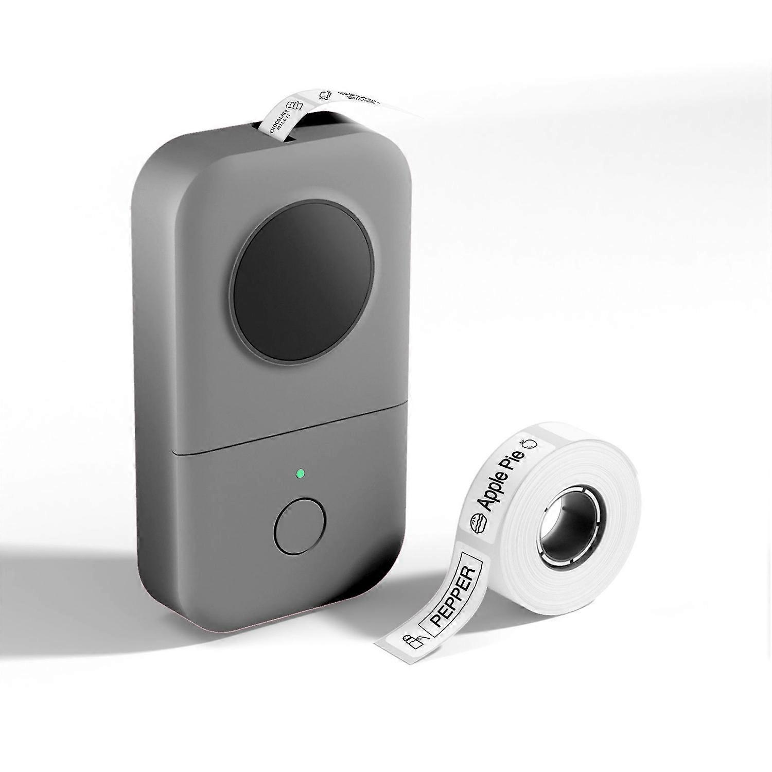 Phomemo D30 Thermal Label Printer With 1 Roll Paper Gray