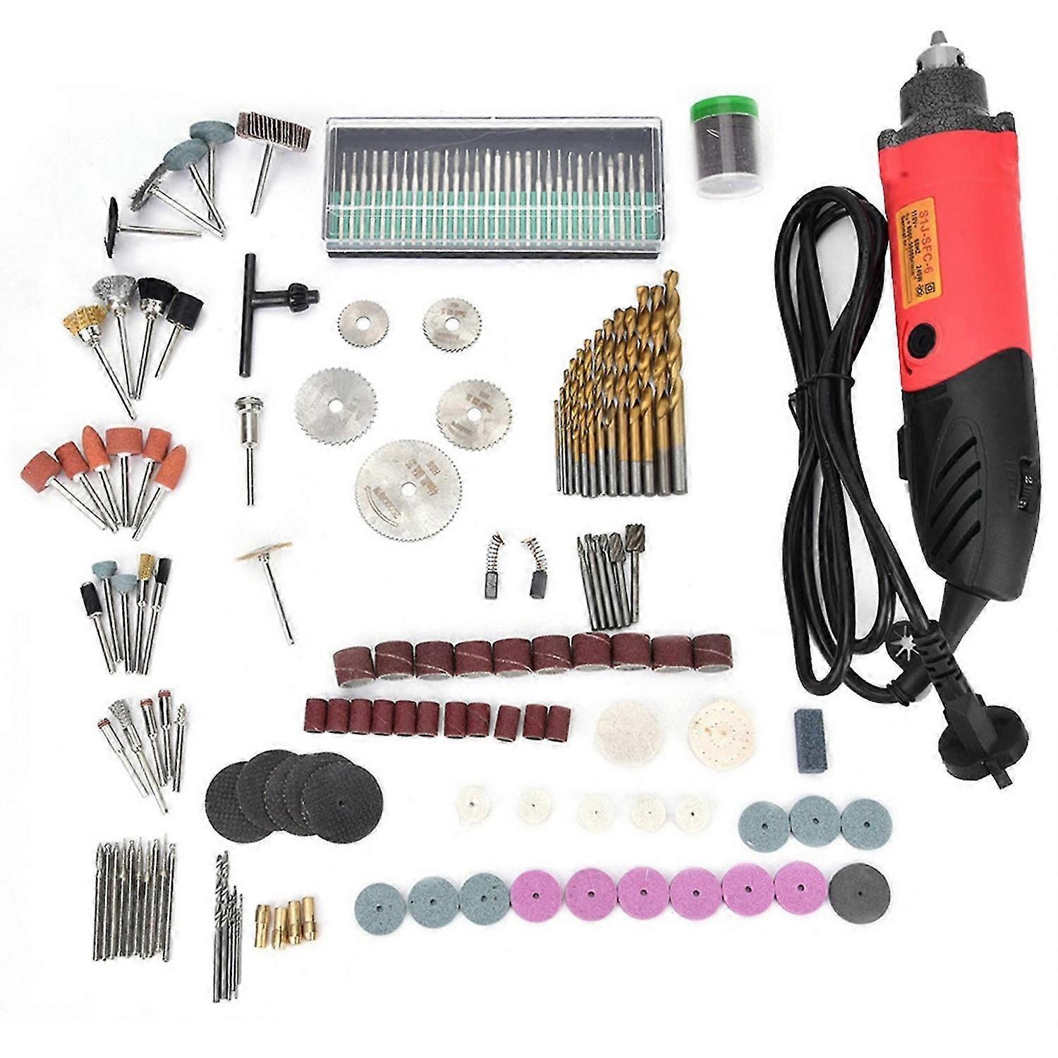 Electric Grinder Set 6 Variable Speed Adjustable Mini Drill Engraver 240W