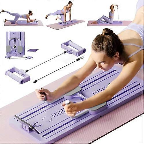 Pilates Reformer Set, Foldable Pilates Reformer Board, Multifunctional Abdominal Exercise Board