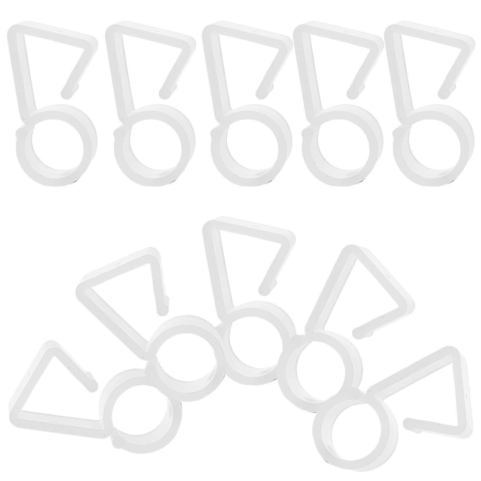 White Plastic Unique Shape Hooks for Home Decorative Pendant Lights and Party Hanger Parts 100pcs