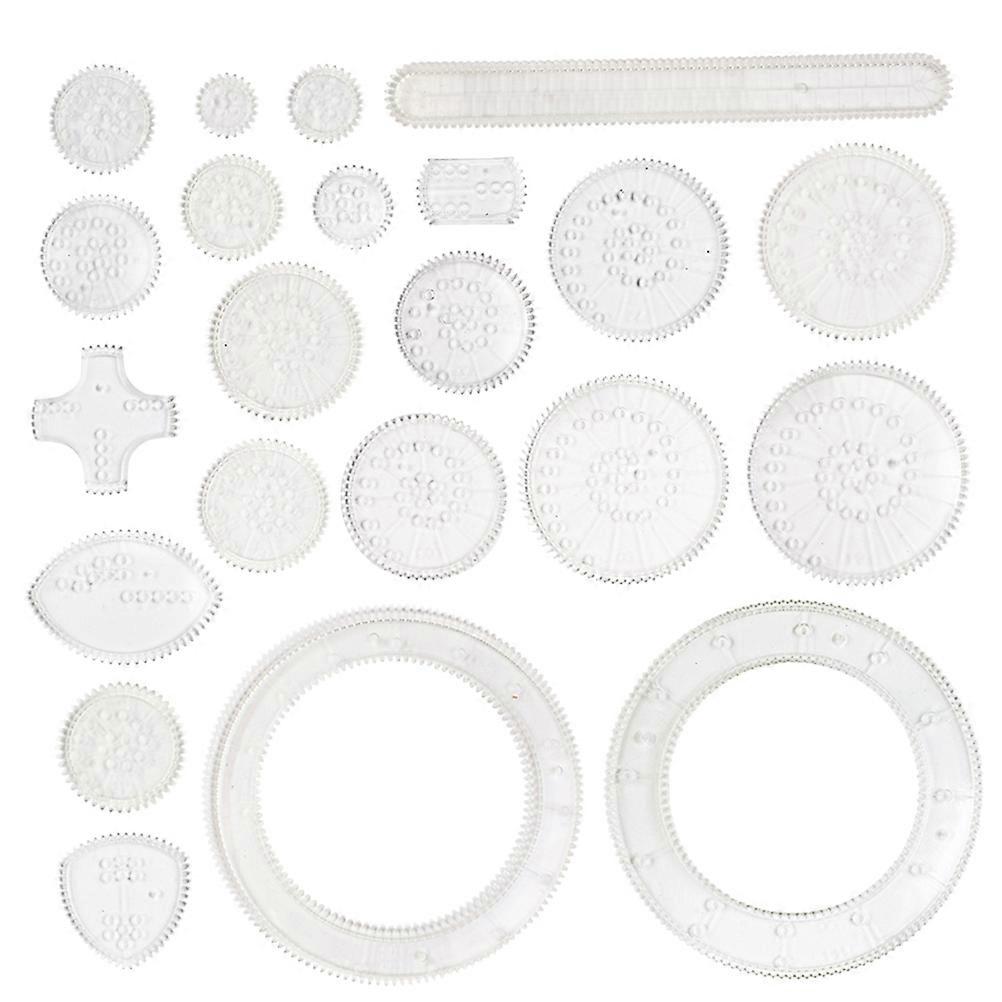 Sketching Kit Drawing Tools Drawing Spiraling Designs For Working Staff 22Pcs Transparent