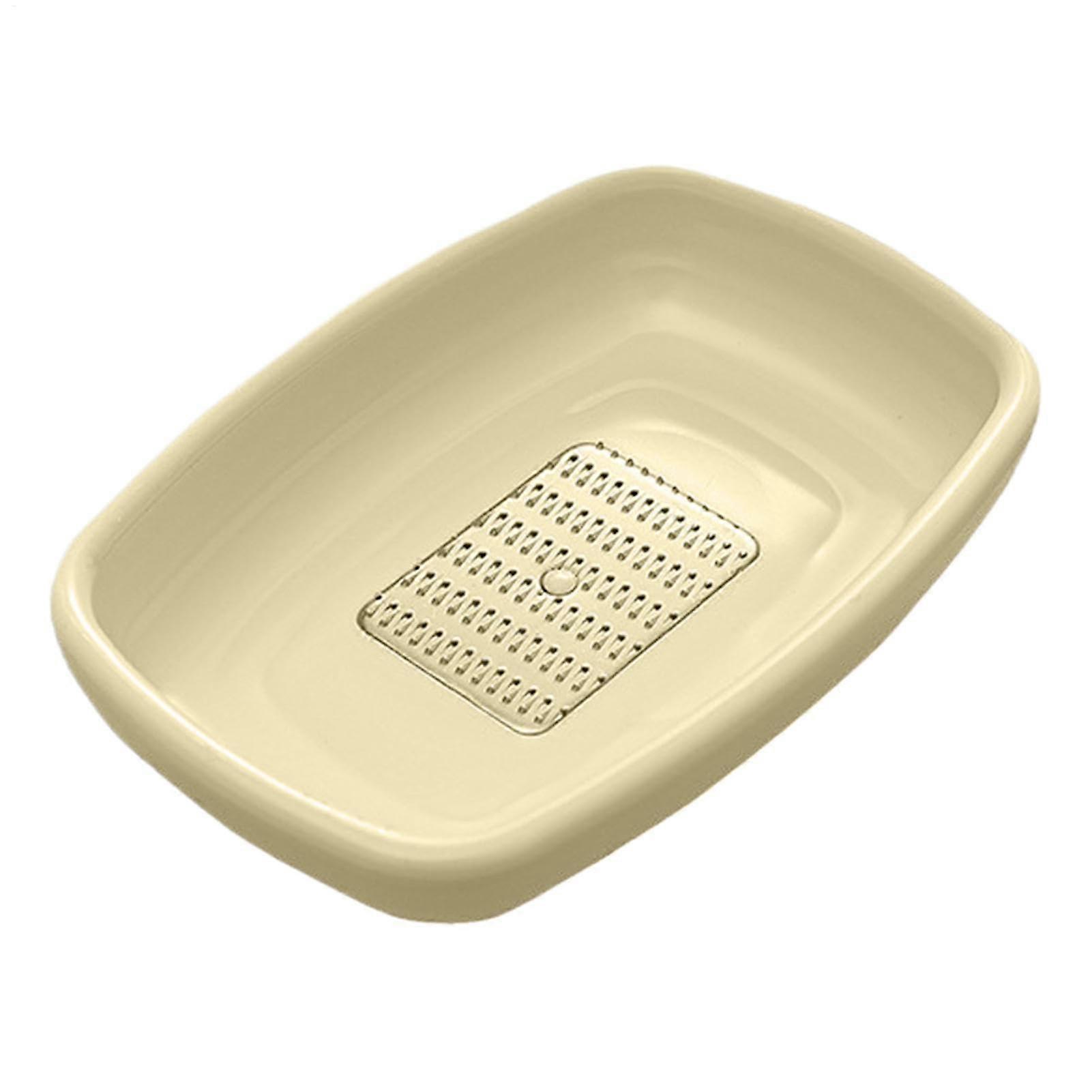 Ginger Tyre Plate - Multi-Purpose Ceramic Grater for Ginger, Garlic, Wasabi, Easy to Clean, Creamy Texture, Compact Design
