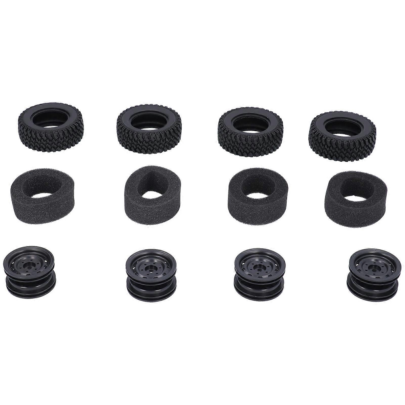 4Pcs/Set Rubber Wheel Tire Tyre Set for MN86 1/12 Remote Control Car Upgrade Spare Parts