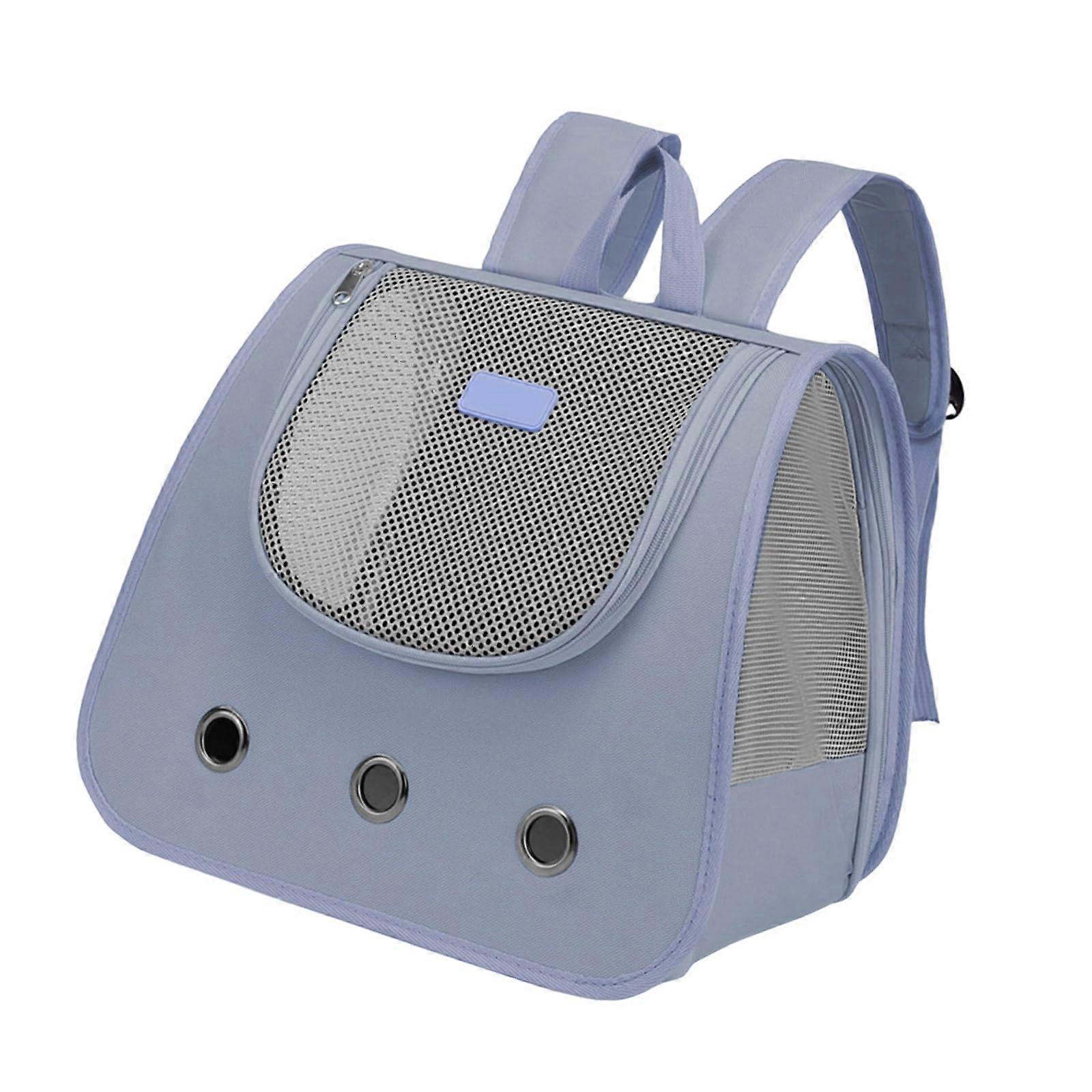 Cats Carriers Backpack For Travel Soft Shoulder Oxford Fabric Large Capacity Pet Travel Backpack Blue