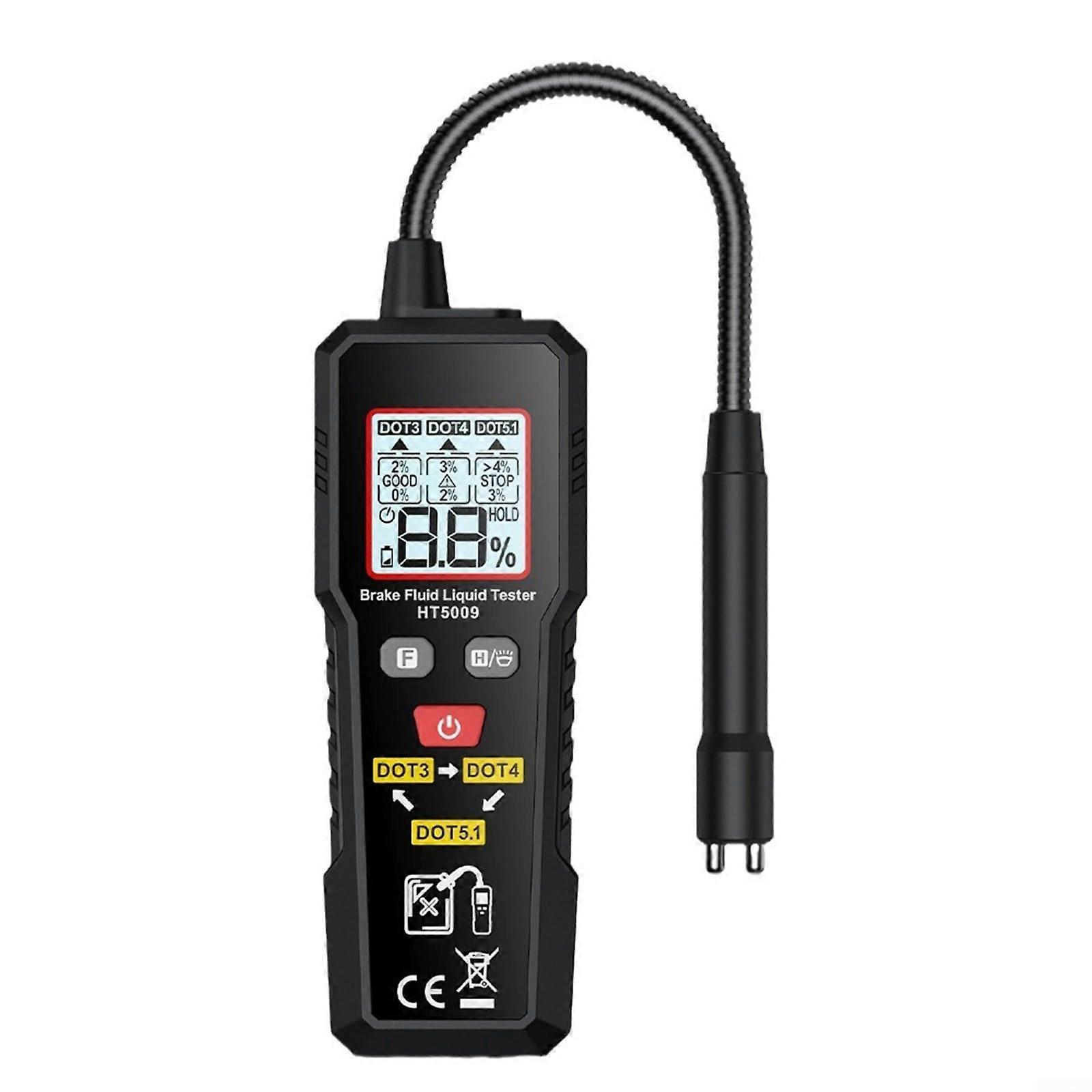 Brake Fluid Tester with LCD Screen and Color Coded Alerts for Most Vehicle Types and Easy Usage