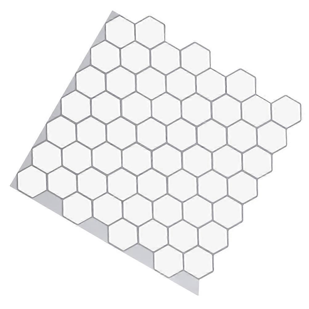 White Gentle Adhesive Hexagonal Honeycomb Sticker for Decor 3D Wall Tiles