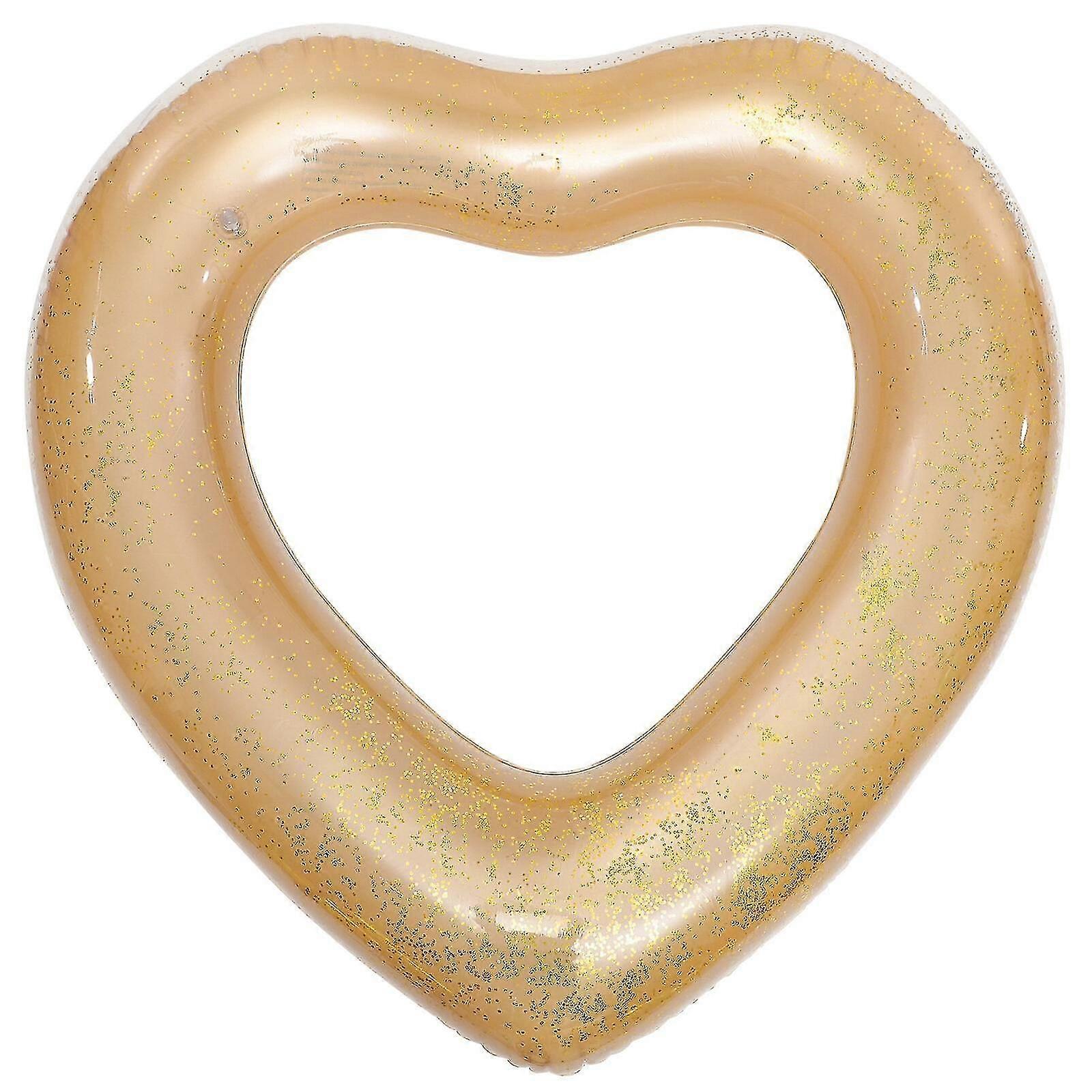 Heart Shaped Swimming Ring Pool Float Ring Inflatable Swim Ring Float Toy