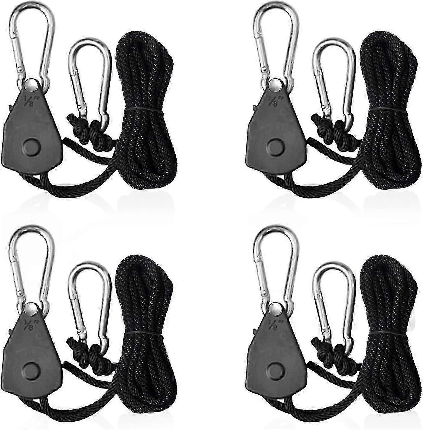 4pcs Adjustable Ratchet Strap Hook 1/8 Shade Sail Tensioner Ratchet Strap (68kg load capacity per pair) hwy
