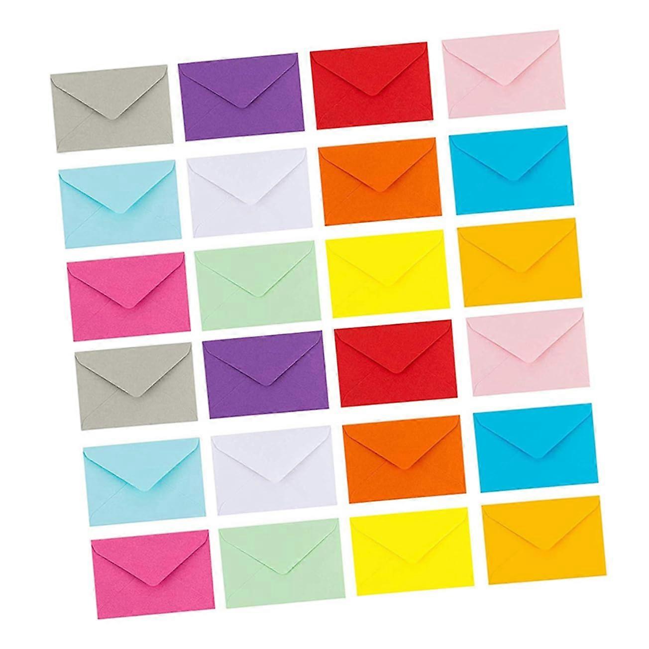 Pack of 100 Small Coloured Envelopes for Budgeting, DIY Money Management, Decorative Cardboard Plain Envelopes