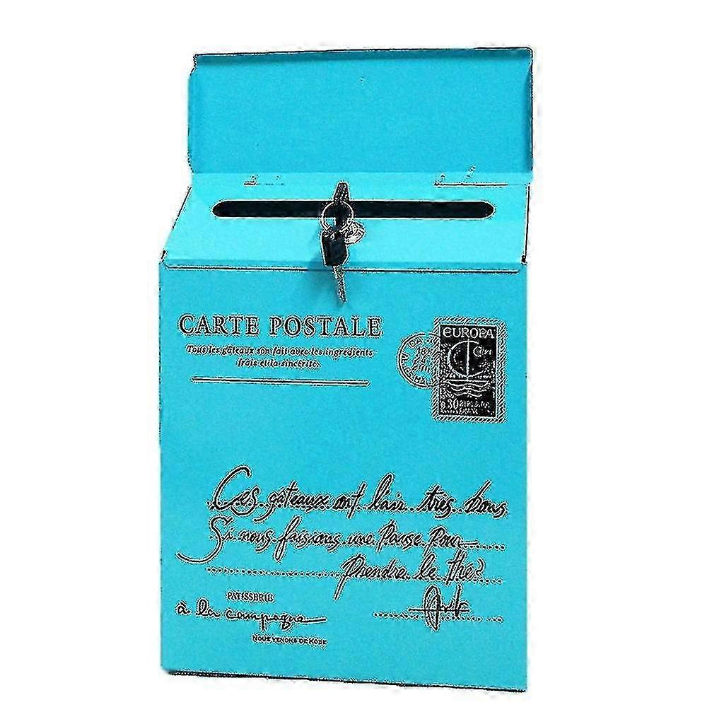 Vintage Wall Mount Mailbox - Waterproof Retro Postal Letter & Newspaper Box