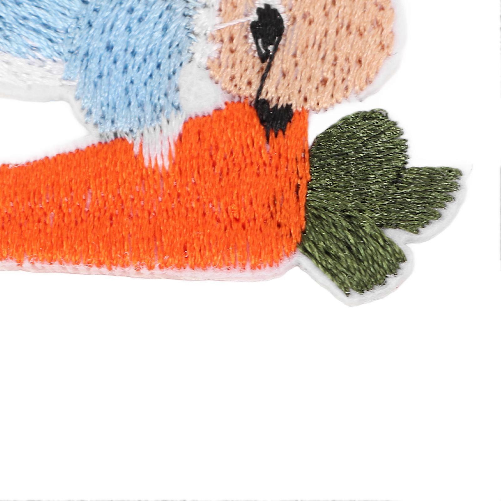 10pcs Iron Patches Bunny Pattern Easter Theme Style DIY Making Polyester Material Fabric Decorating Supplies for Clothes