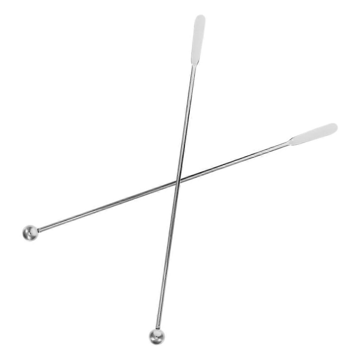 Reusable Metal Stir Sticks Set of 2 for Cocktails, Coffee, and Tea - Bar and Home Drink Mixing Tools