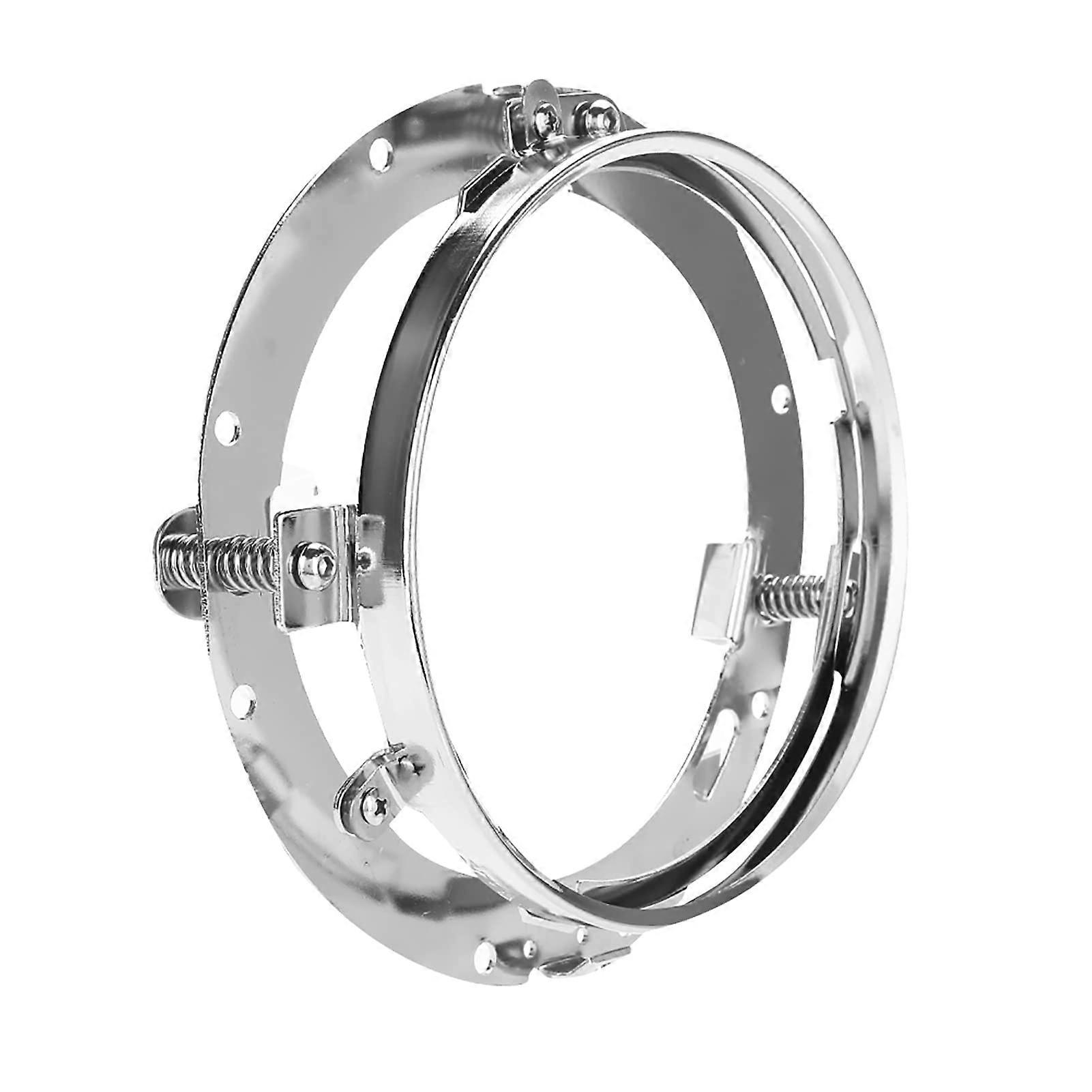 Motorcycle Headlight Round Ring Mounting Bracket 7-Inch Silver Car-Style Ring For Headlight