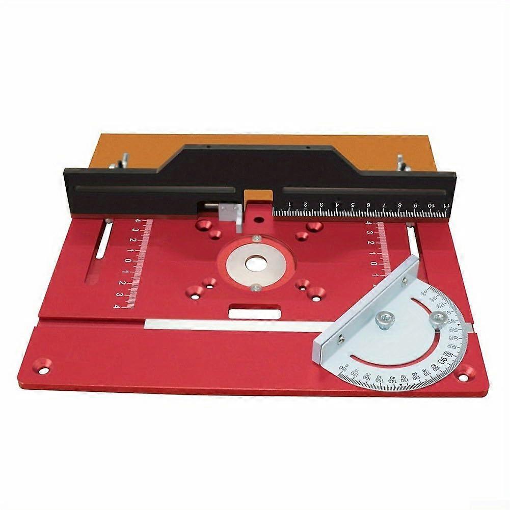Aluminum milling table insert plate for efficient woodworking and router alignment (A)