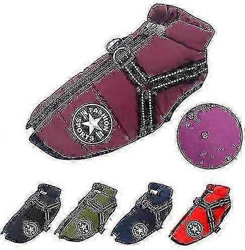 Large Pet Dog Jacket With Harness Winter Warm Dog Clothes Waterproof