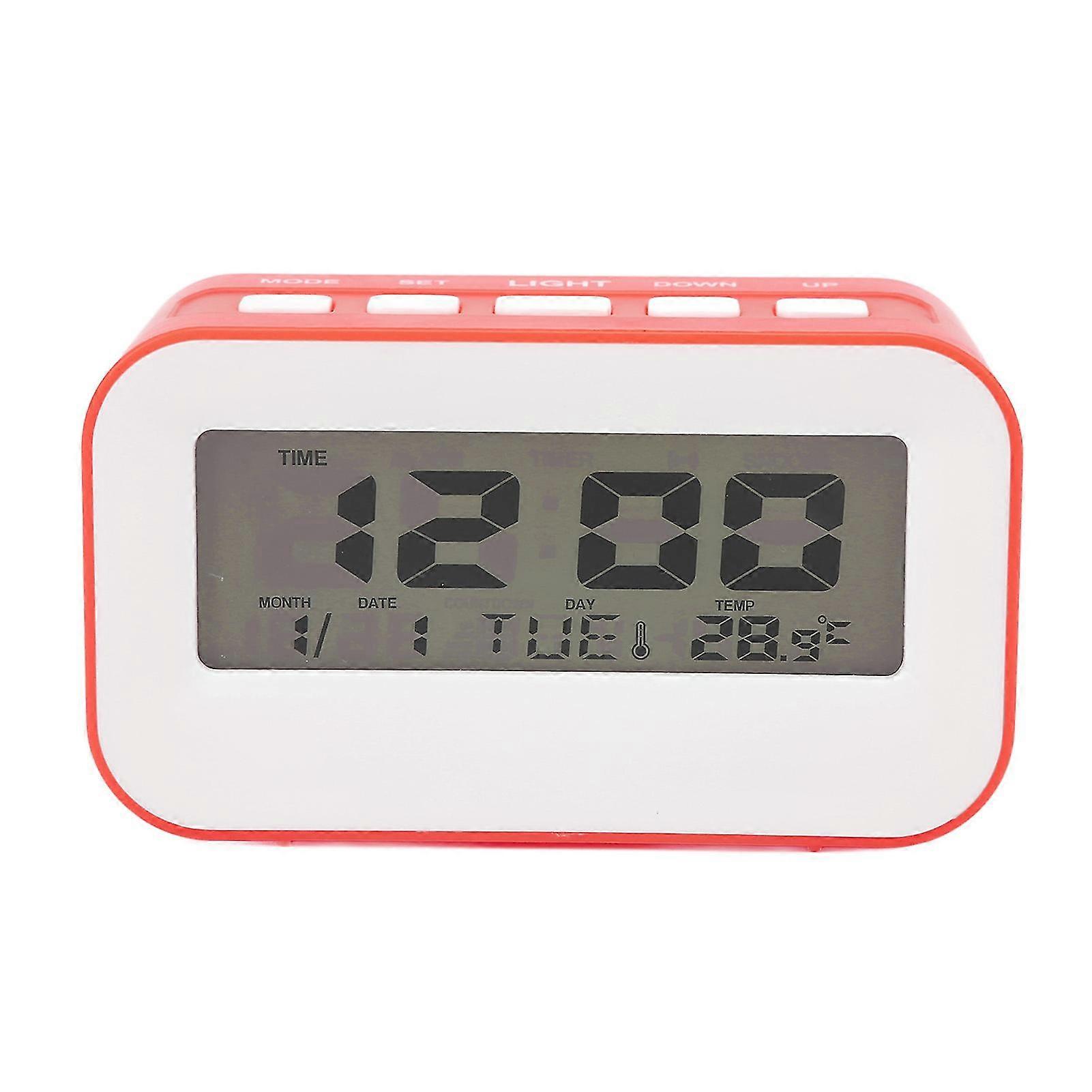 Backlit LCD Kids Alarm Clock with Musical Alarms & Countdown Timer - Digital Birthday Reminder Alarm Clock for Kids