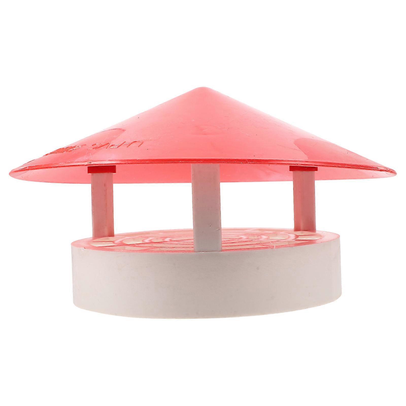Vent Cover For Roof Chimney Rain Cap Outdoor Homeowners Red Conical Shape 1Set