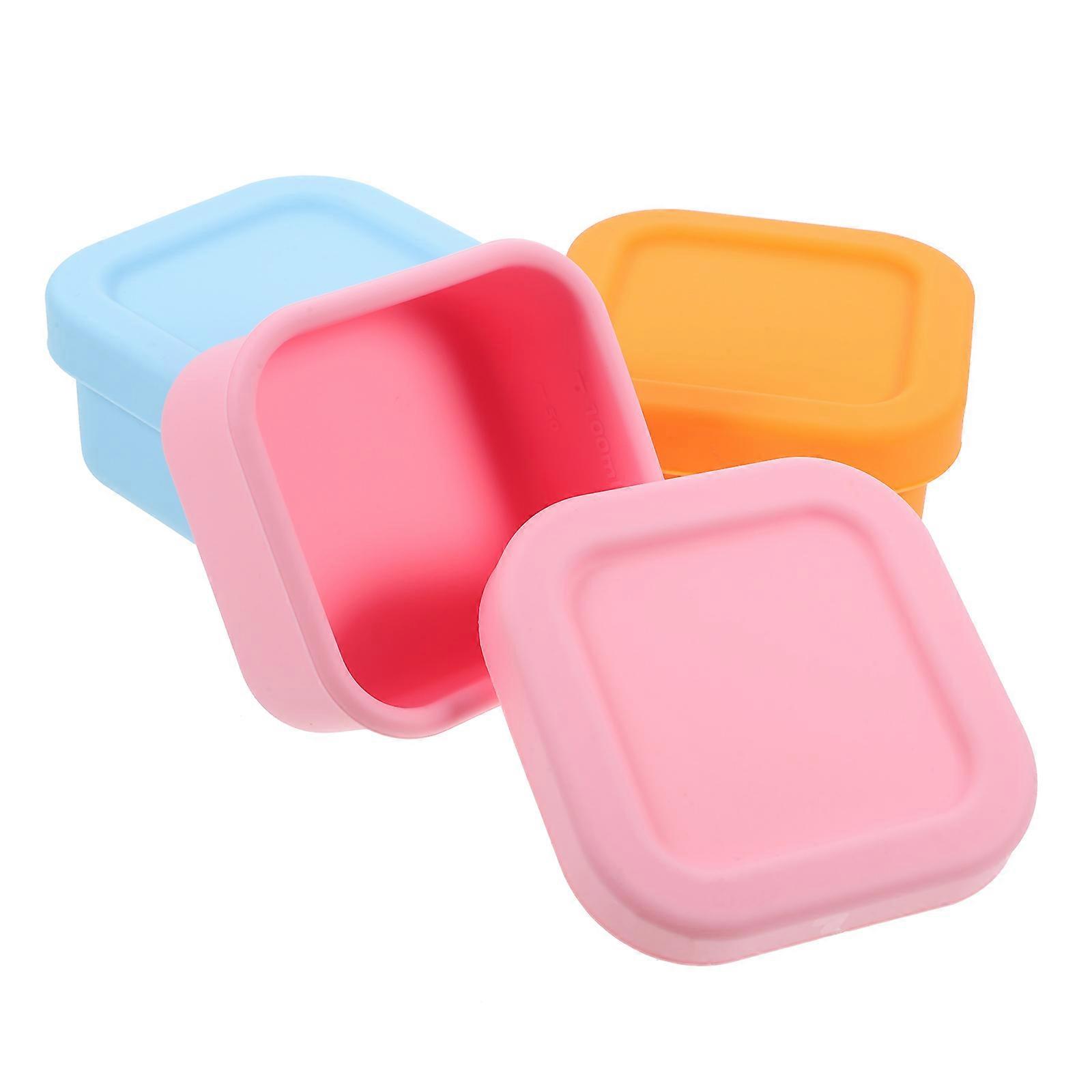 3pcs Silicone Freezer Tray Set Compact Refrigerator Storage Boxes for Snacks, Fruits, and Vegetables Non Stick & Easy to Clean