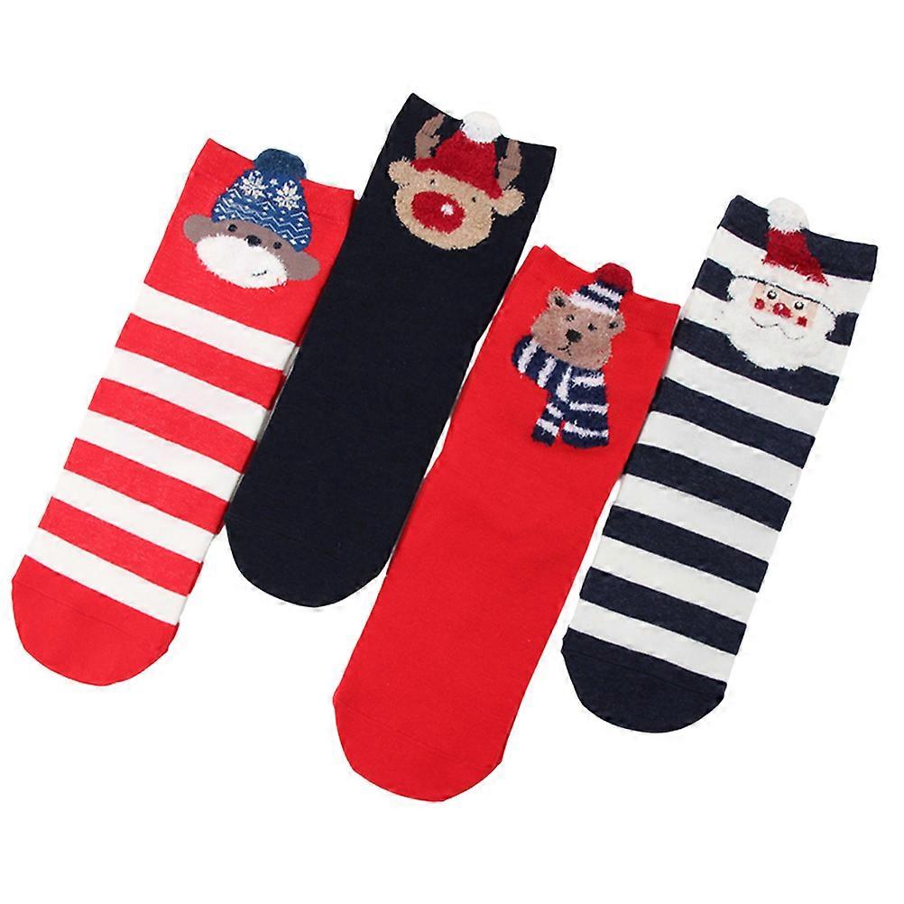 Stockings Bulk Christmas Stockings Moisture-Wicking Quick-Drying 4 Pairs