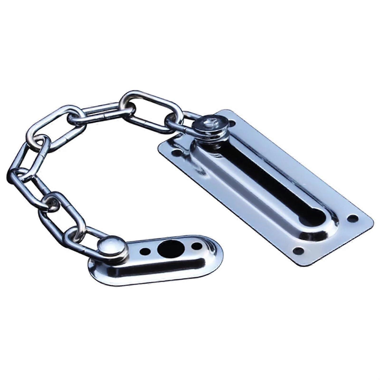 Stainless Steel AntiTheft Chain, Door Protection Chain with Spring, Security Lock