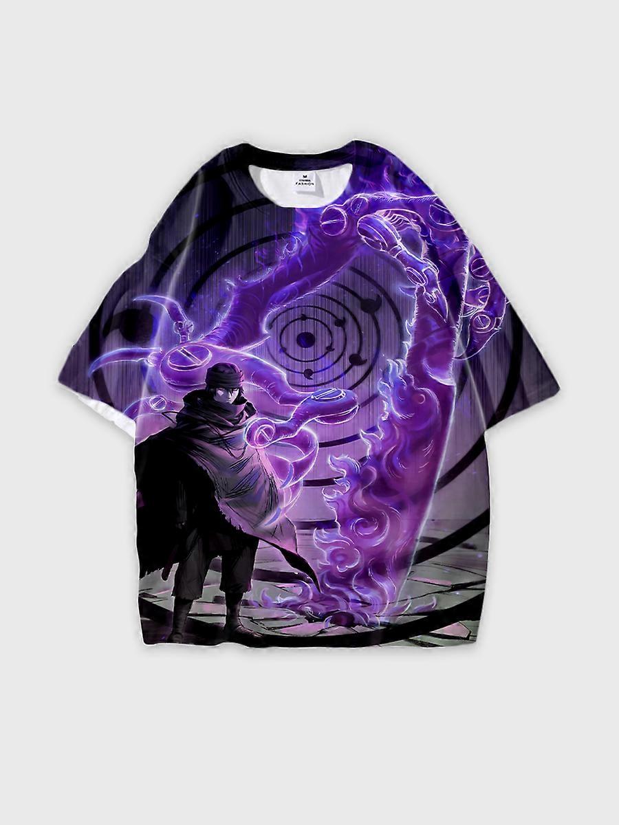 T-shirt round neck Role Pattern loose short sleeve C2270