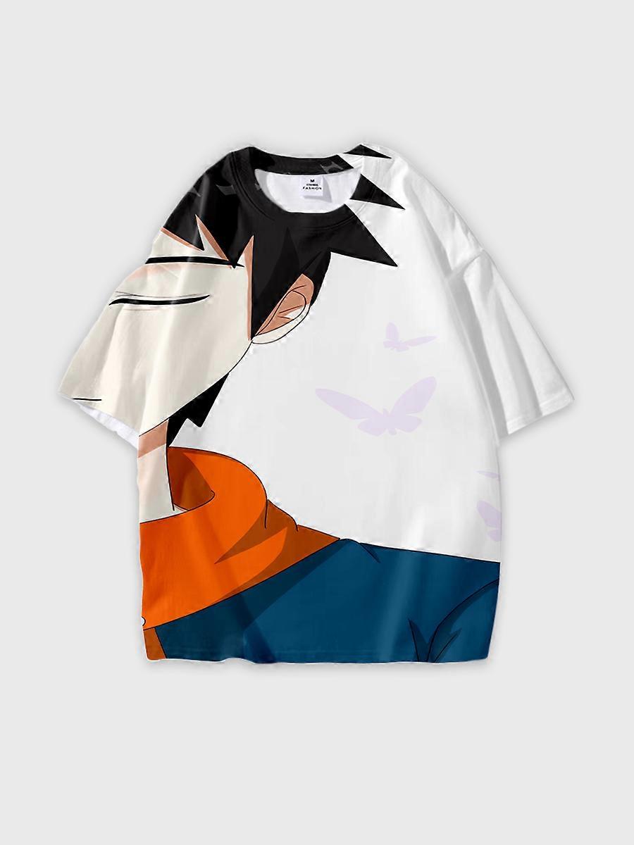 T-shirt round neck Role Pattern loose short sleeve C2434