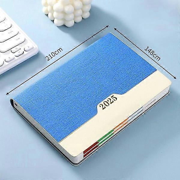 2025 Daily Planner Calendar Notebook Self-Discipline Punch Card Notebook Blue