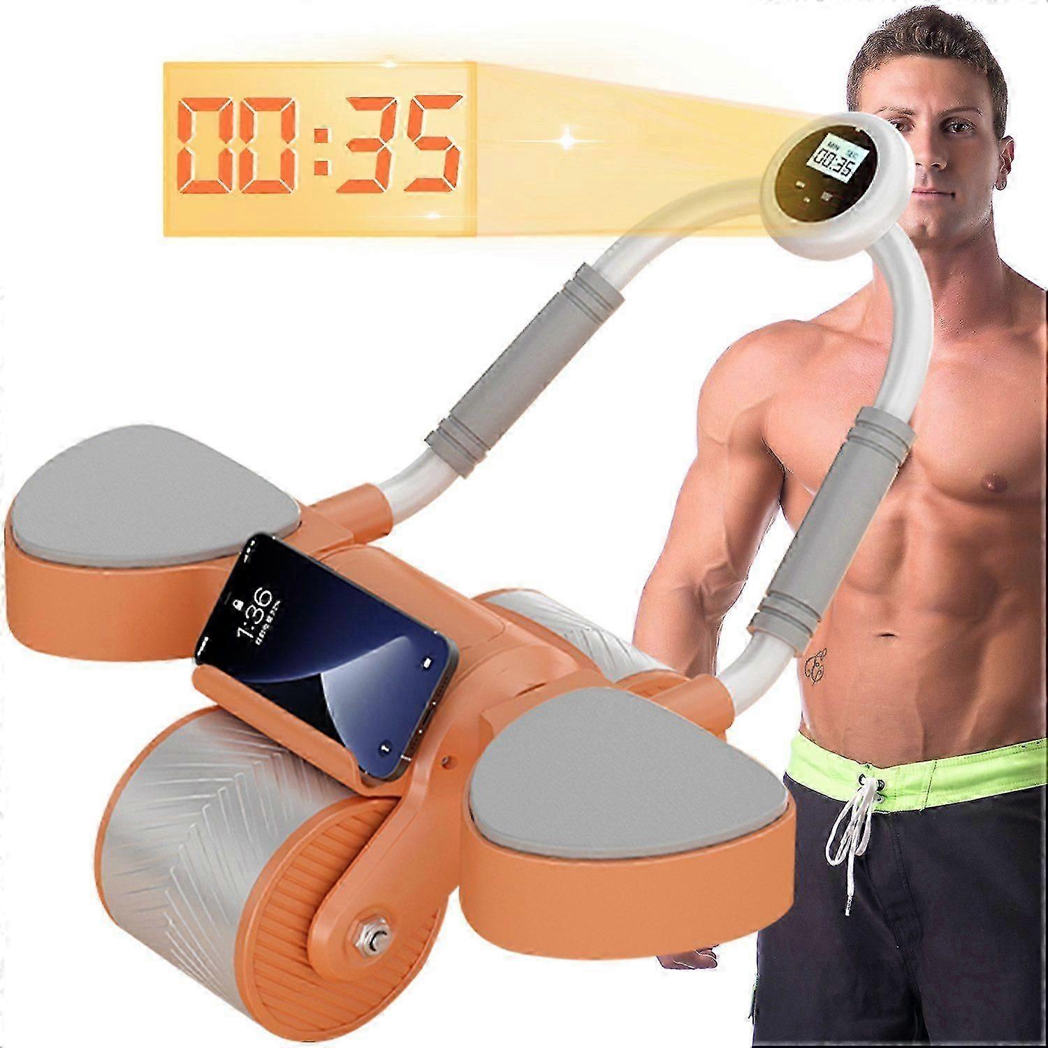 Automatic rebound abdominal wheel, abdominal curling machine, abdominal plank support core workout