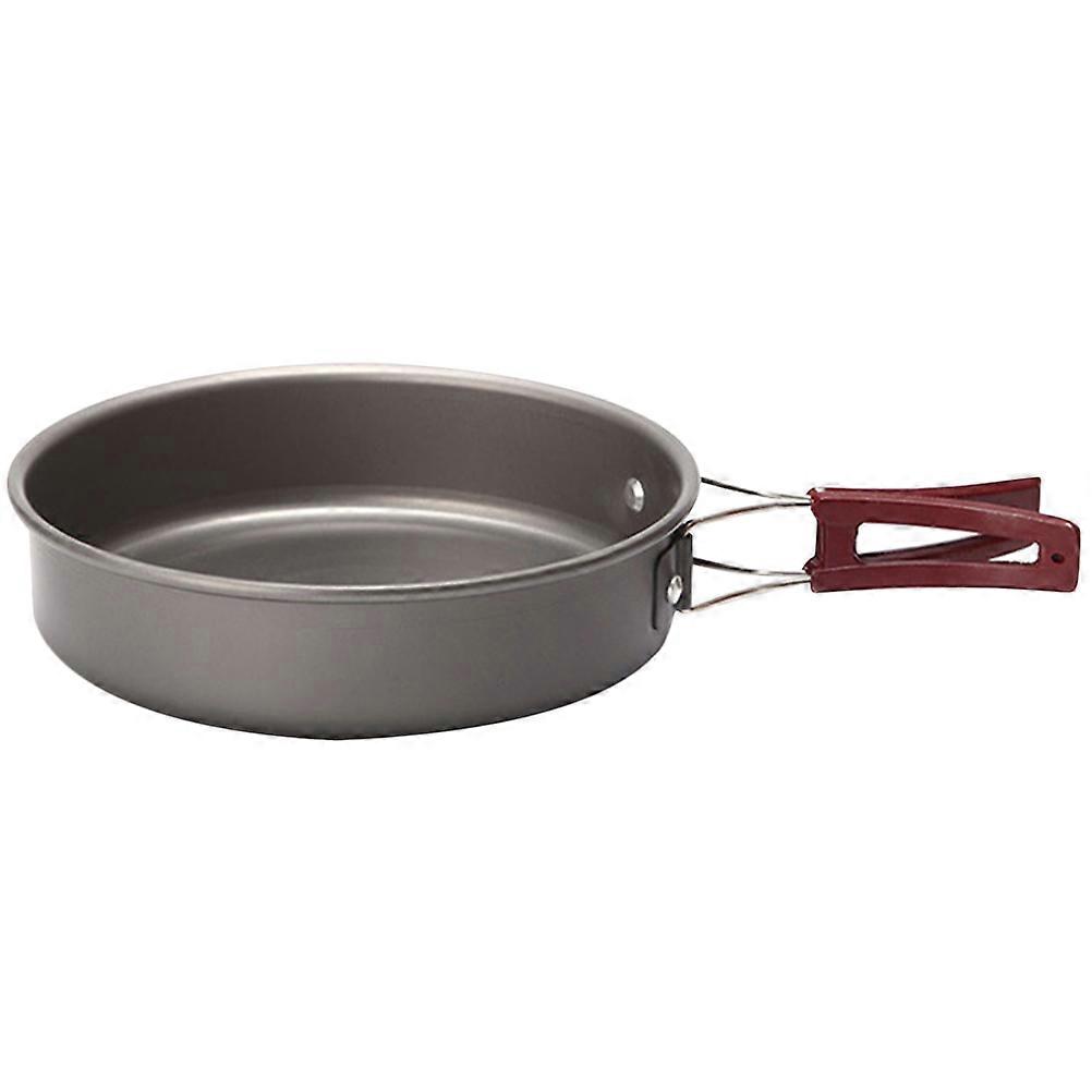 Professional Non Stick Camping Pan, Reusable Egg Skillet with Ergonomic Handle, Portable and Wear Resistant Outdoor Cookware for Hiking and Versatile