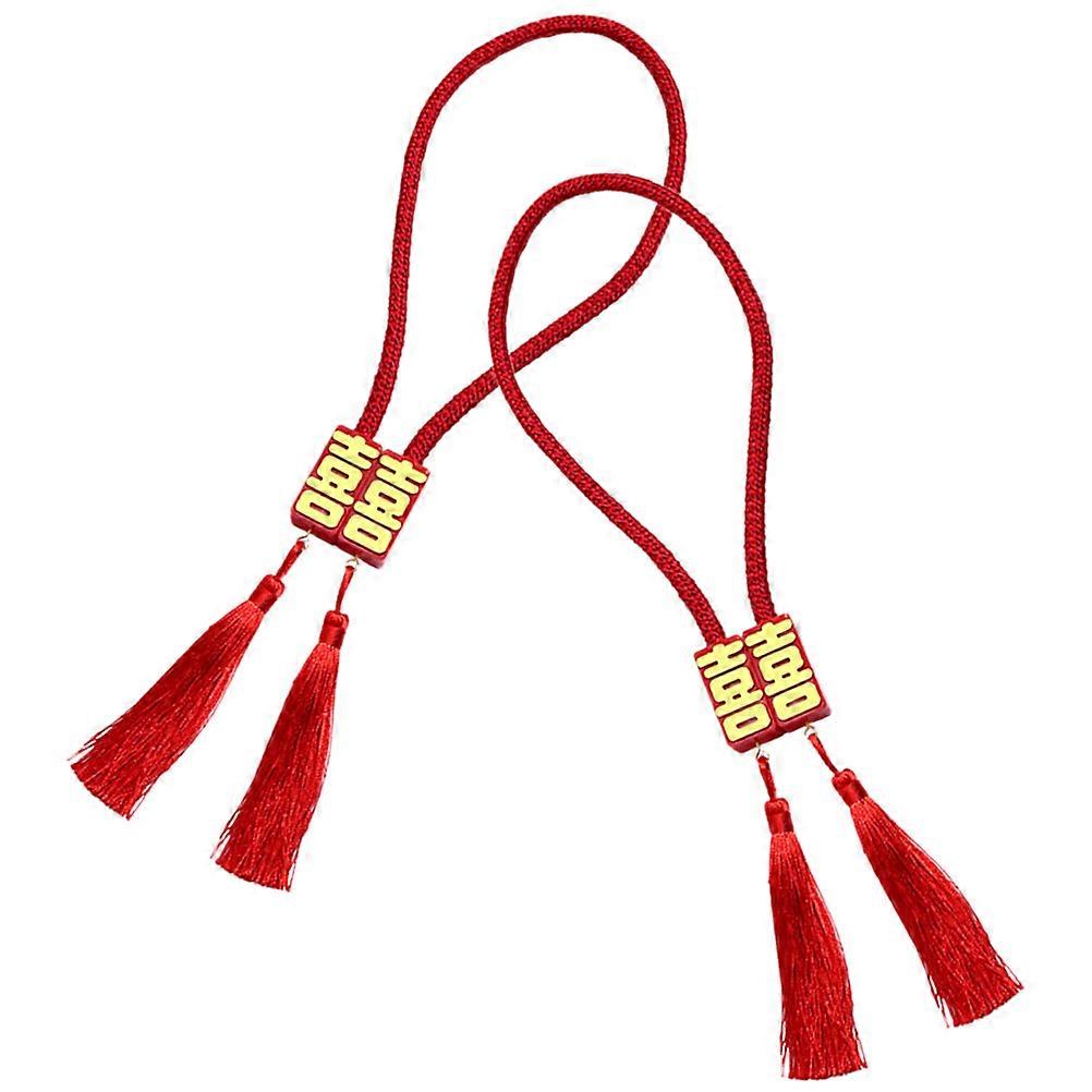 Decorative Curtain Holdbacks For Home Decoration In Red Color Square Shape Decoration 1 Pair