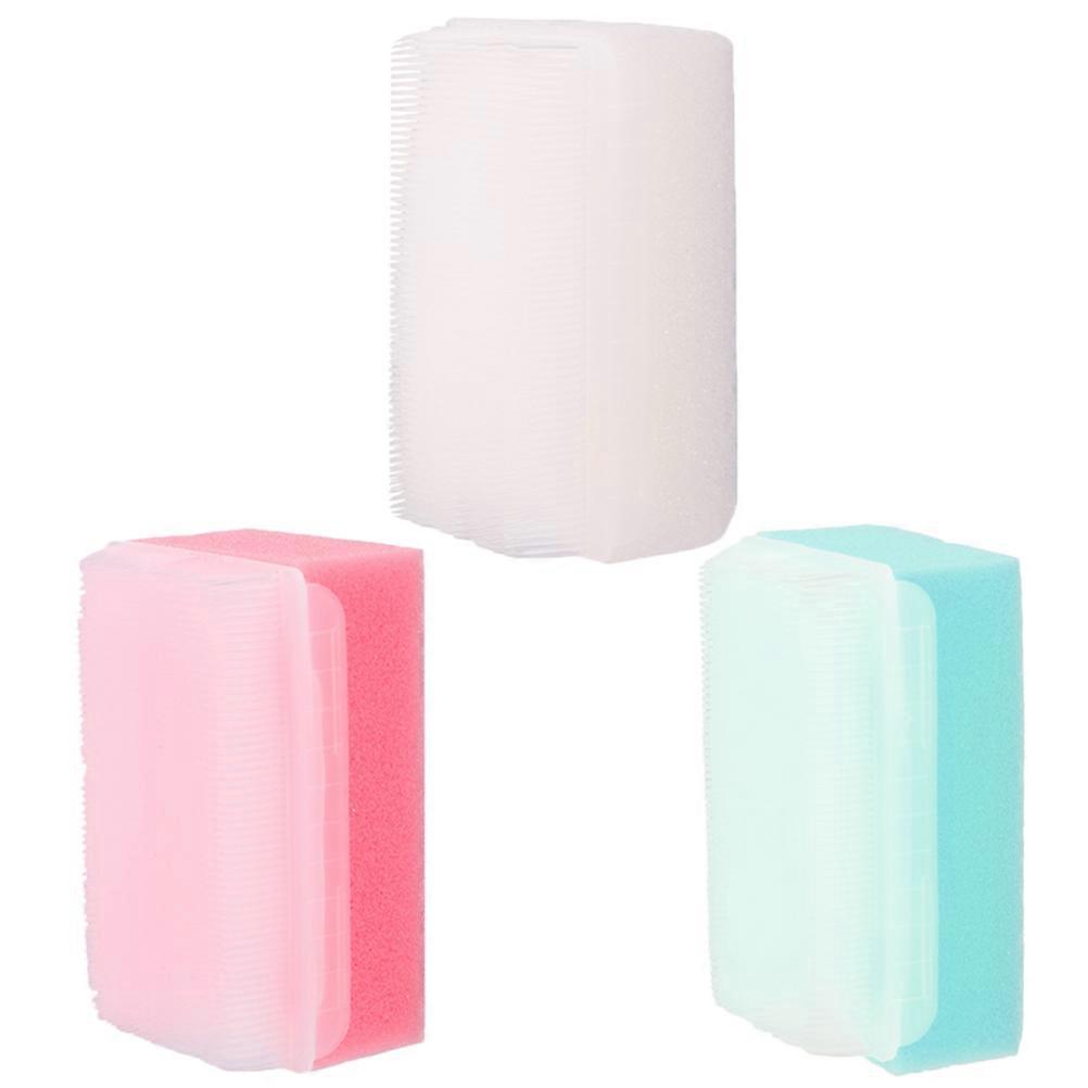 Shower Brush Set 3pcs Scalp Scrub Brush with Soft Sponge Bristles for Gentle Massage and Bath Cleaning Durable and Comfortable Design