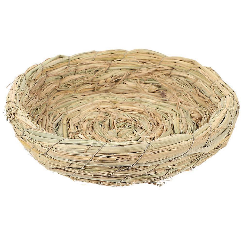 Handwoven Natural Straw Bird Nest for Animals – Durable Soft Breeding House for Rabbits, Pigeons, Parrots – Multi Functional Woven Nest Bowl for