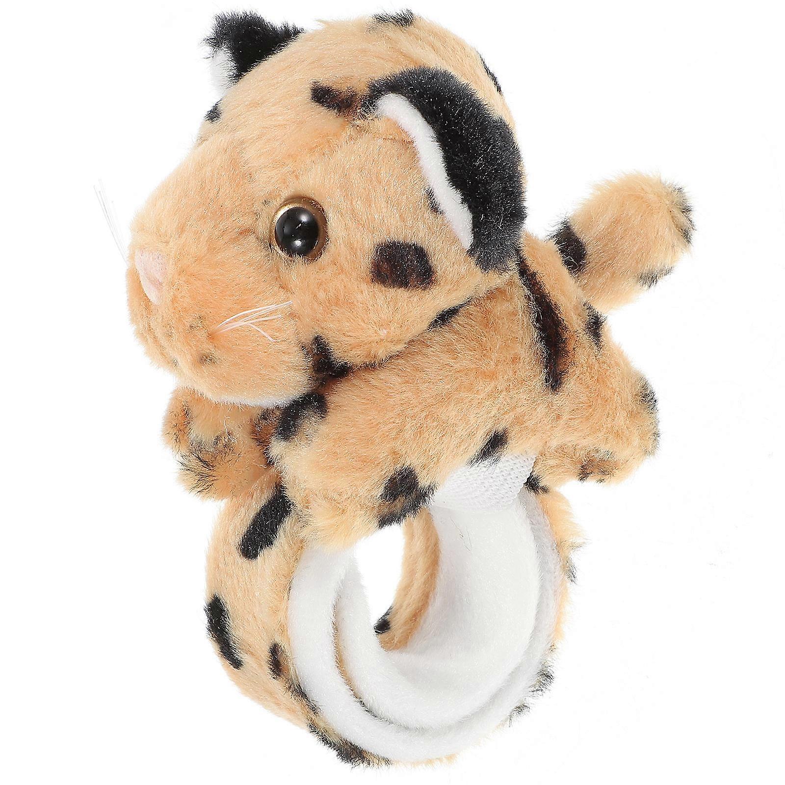 Animal Slap Bracelets Stuffed Animals 2pcs Kids Party Favors Leopard Design