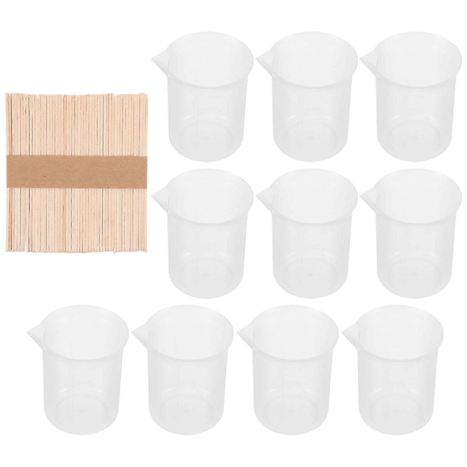 Resin Jewelry Making Set with Measuring Cups and Wooden Sticks for Decor Assorted Color