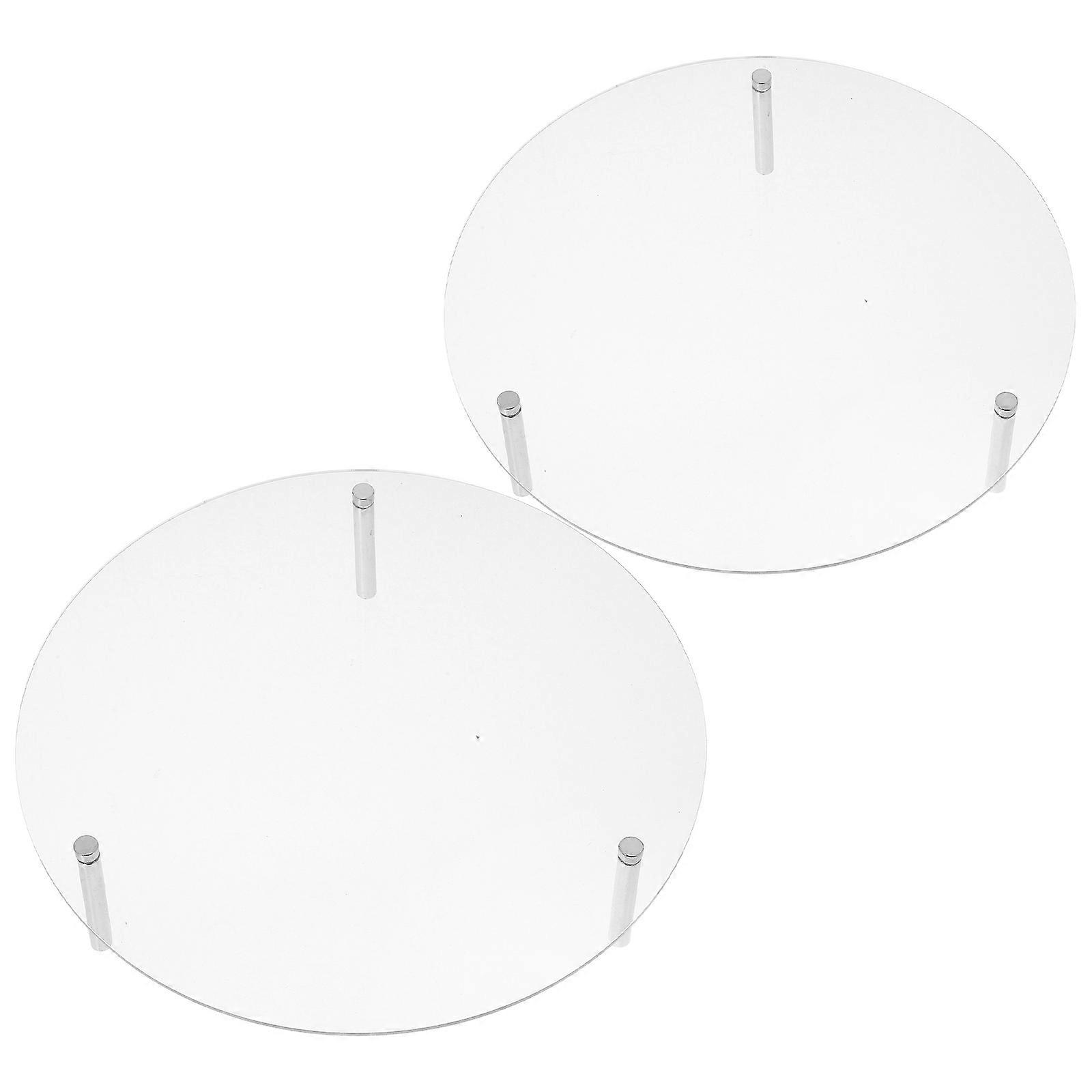 Round Display Stand For Displaying Figurines With Simple Design Perfect For Parties And Special Occasions 2 Sets