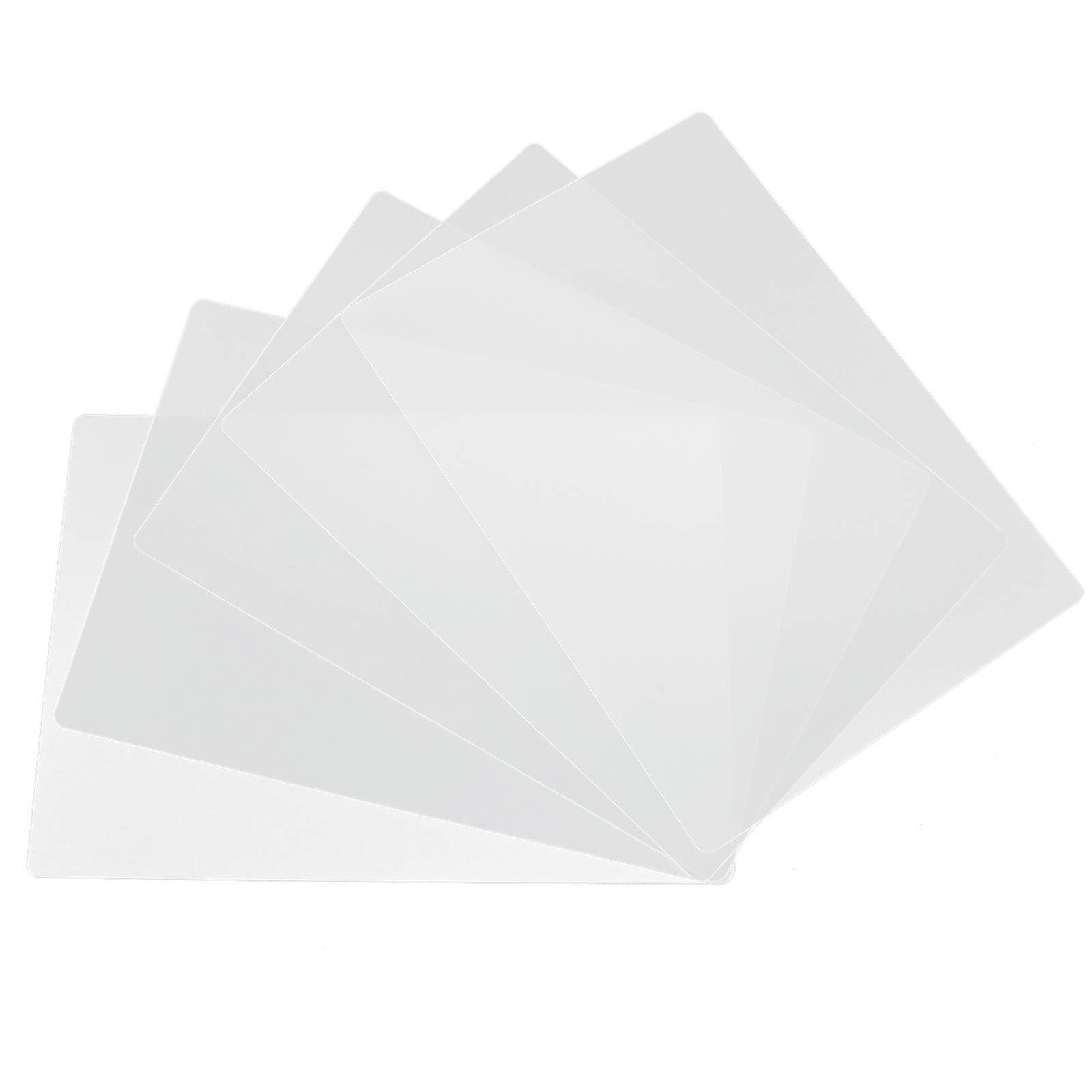 5pcs Transparent Plastic Writing Pads for Office School Exam Use, Smooth Surface Writing Boards for Desk & Study