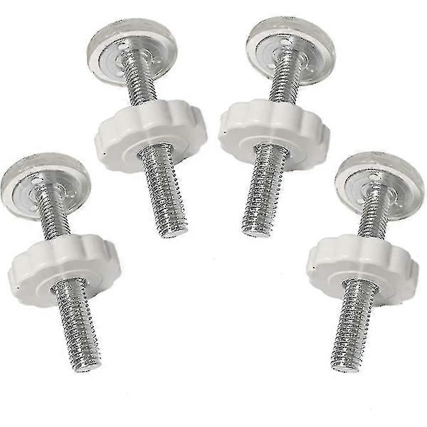 4 Pcs Pressure Mounted Gate Spindles with Threaded Rods, Accessory Screw and Bolts