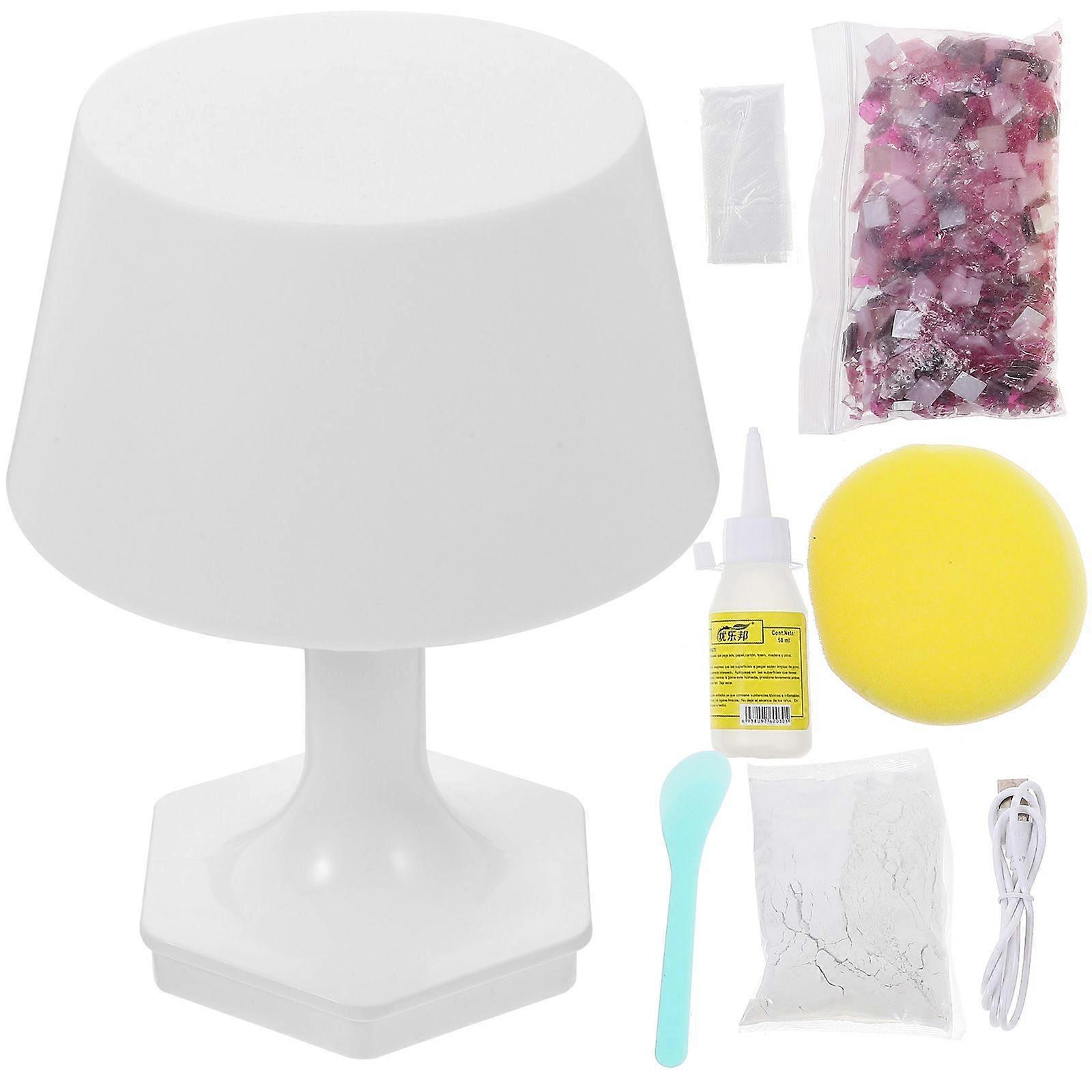 1 Set DIY Mosaic Table Lamp Kit Children Handmade Table Lamp Material Kit