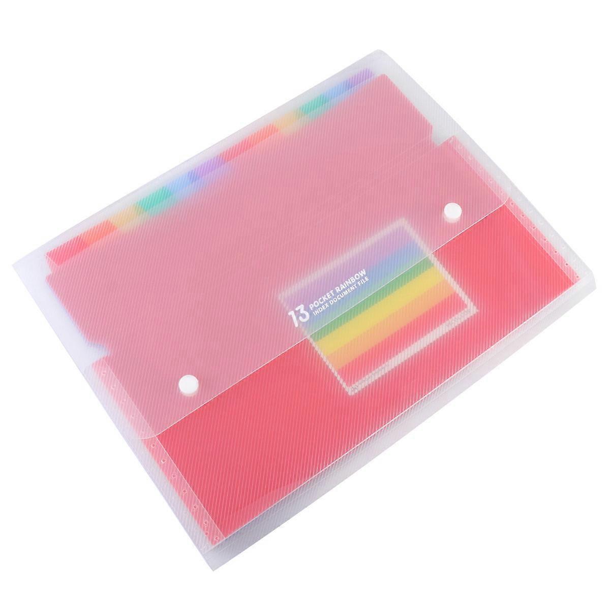 Multilayer Folder Document Organizer in Assorted Color for Storage Use with 13 Pockets Portable and Made of PP