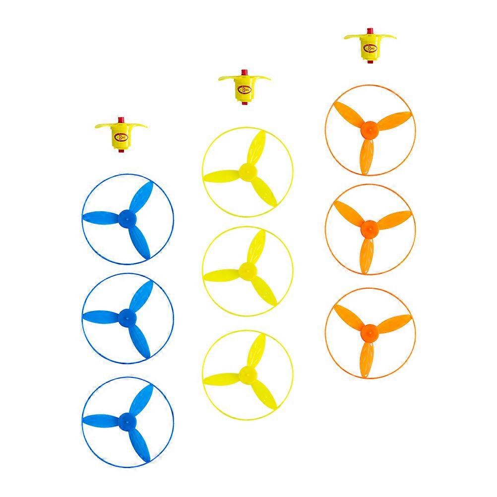 Ejection Toy Fun Flying Toy Toddlers Saucer Toy Outdoor Activities Durable ABS 4.3×4.3×0.8in 8 Sets