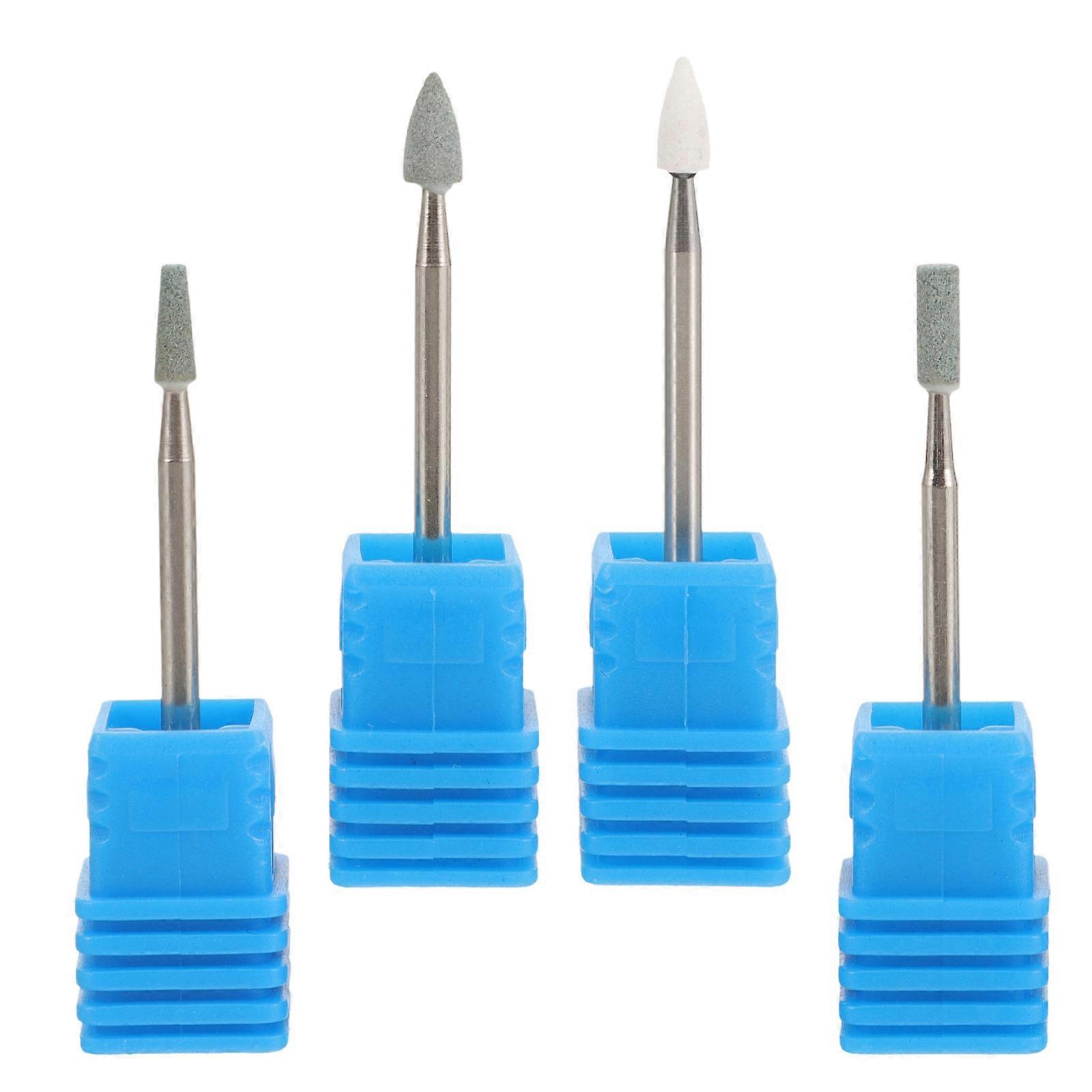 Polishing Drill Bits Set 4Pcs Assorted Color Professional Nail Grinding Tools For Beginners Removing Dead Skin