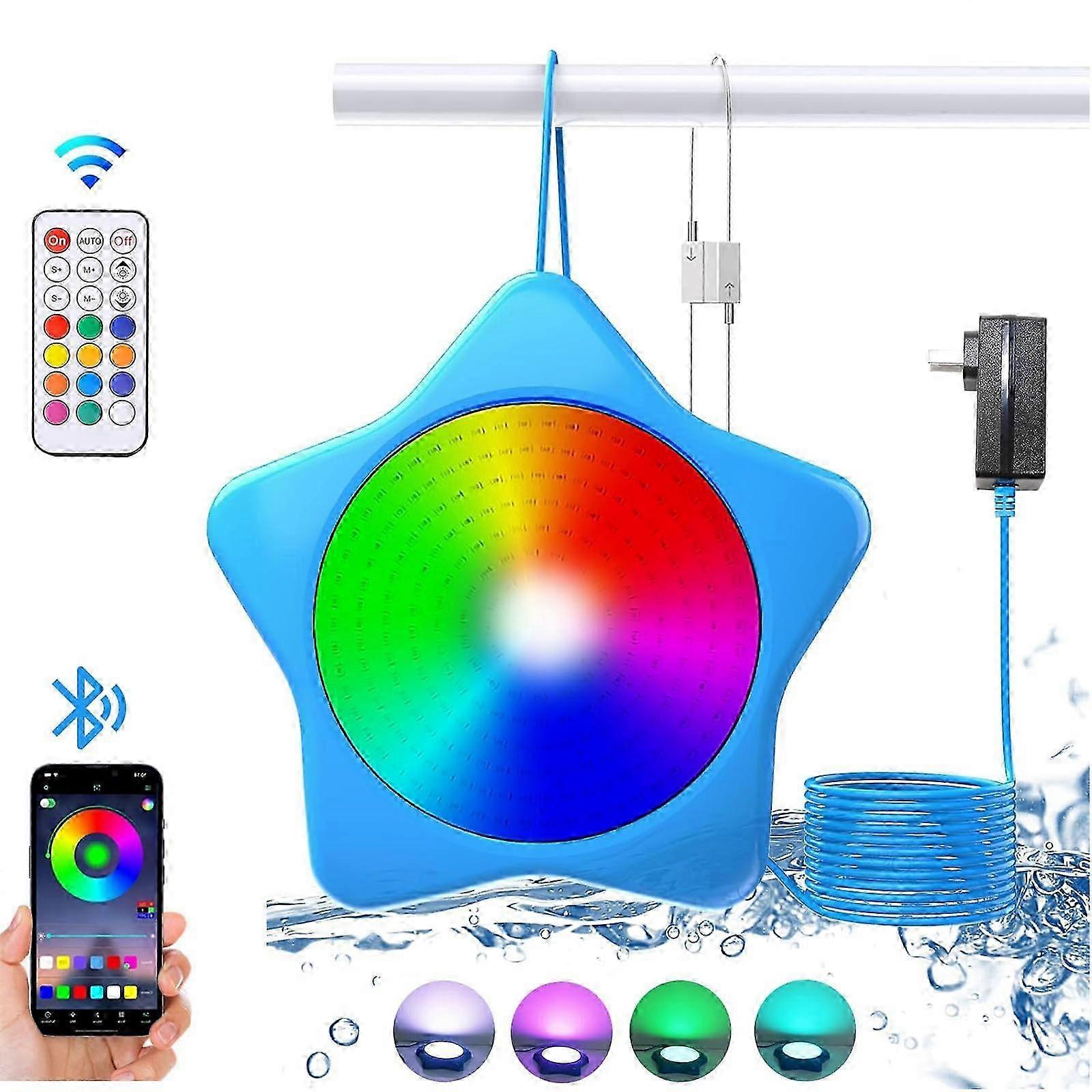 2025 Star Pool Light with App Control, 20W Smart Magnetic Underwater LED Light with 252 Lamp Beads, IP68 Waterproof, 16 Million Colors, 12V Recessed L