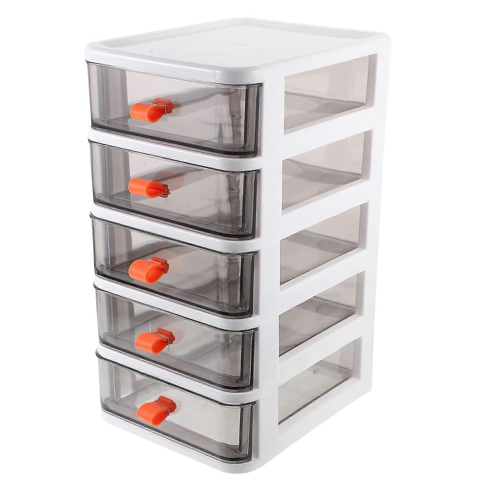 Tabletop Organizer Drawer Type Heavy Duty Practical White Storage 1Set