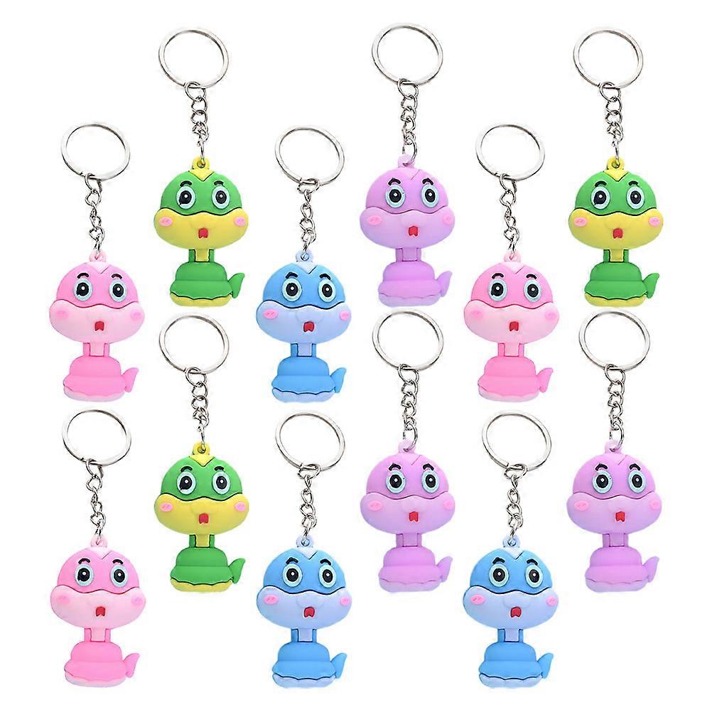 Cute Snake Keychain Set with Assorted Colors Perfect for Bag Charm and Event Supplies 12pcs