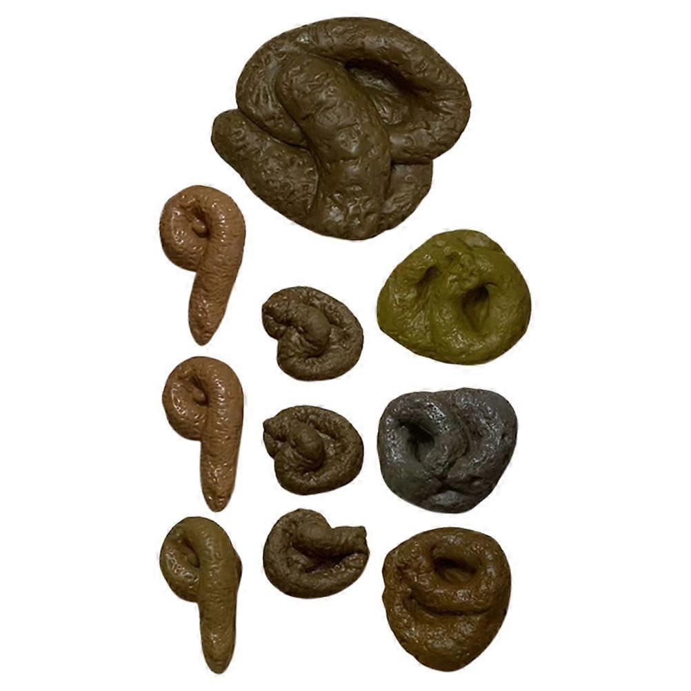 Realistic Prank Poop – 10pcs Lifelike Feces for April Fools Day, Party Favors with Comedic Design for Adults and Pranks