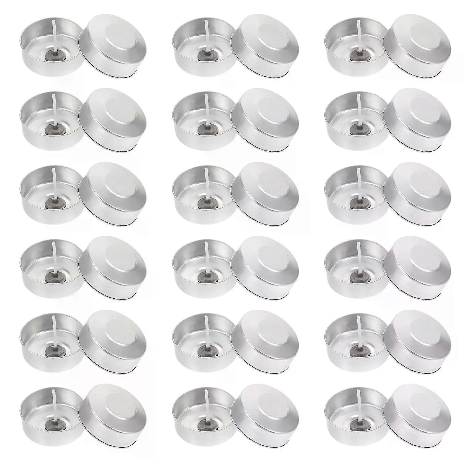 100 Sets Aluminum Tea Light Cups Tea Light Empty Cases Making Empty Cups Case Containers For Tealight Candles