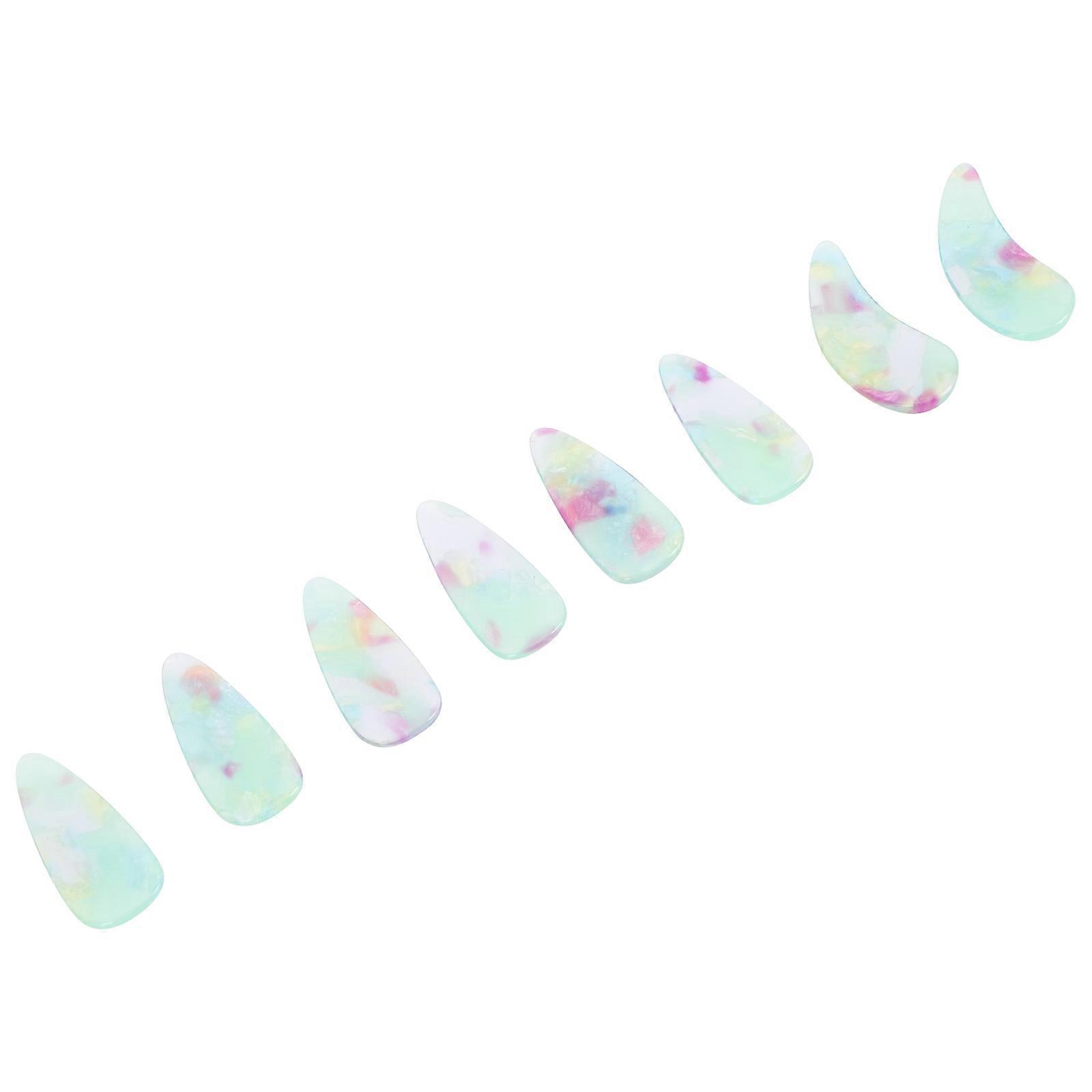 8pcs Guzheng Finger Picks for Practice – Curved Design for Sound Enhancement, Comfortable & Durable, Suitable for All Skill Levels