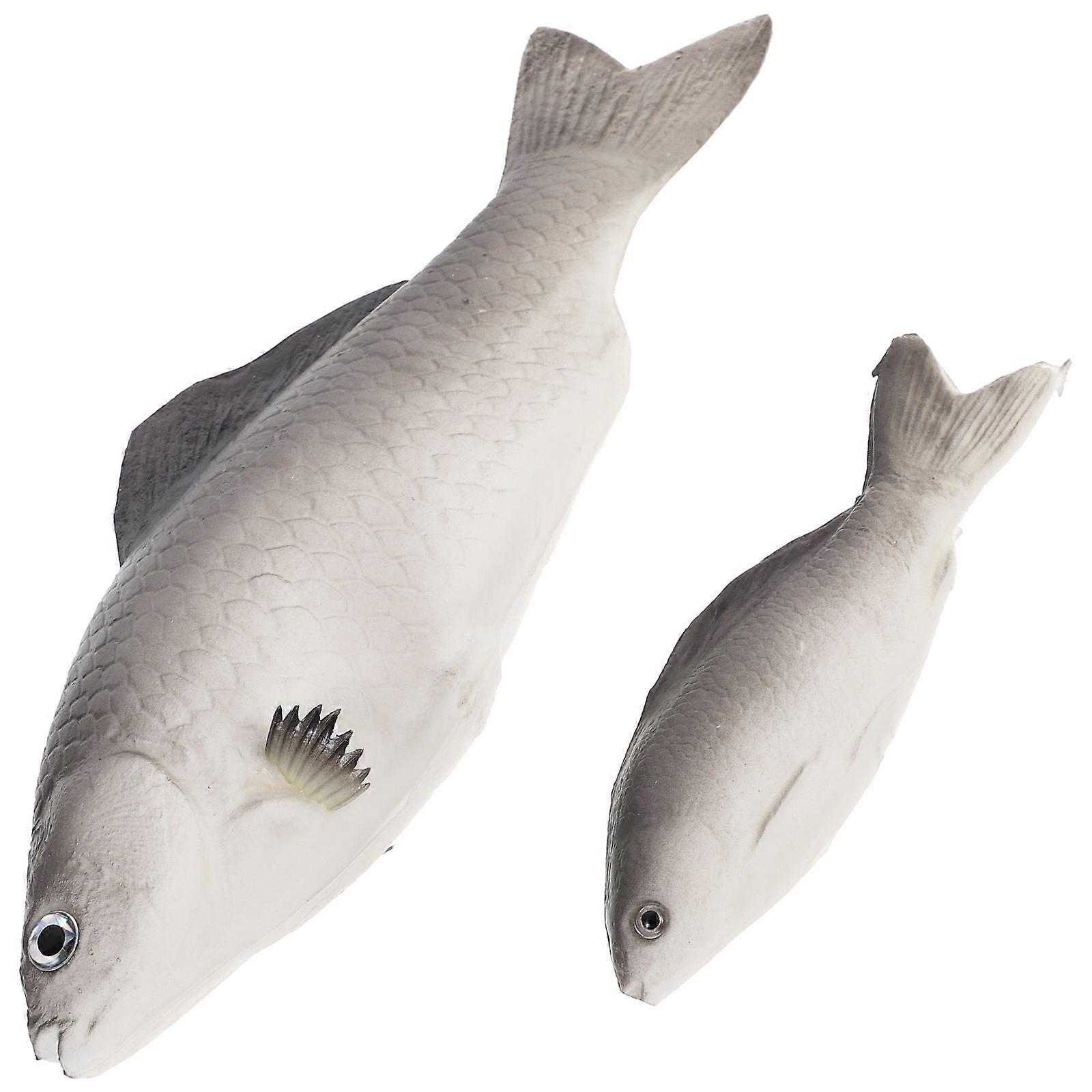Realistic Fish Figurines 2pcs Artificial Fish Decorations for Aquarium, Home Decor & Cognitive Teaching Models
